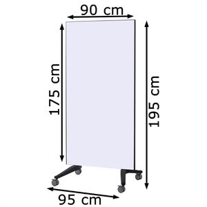 Produktbild für Glas-Magnettafel Legamaster 7-105100 mobil, auf Rollen