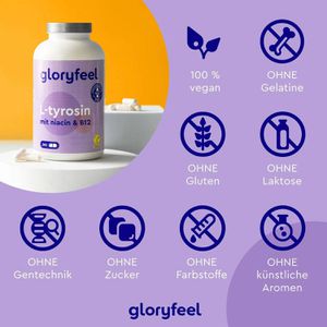Produktbild für Tyrosin gloryfeel L-Tyrosin, 365 Kapseln