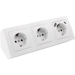 Tischsteckdose McPower Flair, mit 0,15m Kabel