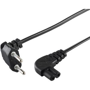 Netzkabel S-Conn 09-06001, 2-polig, 1,5 m, schwarz