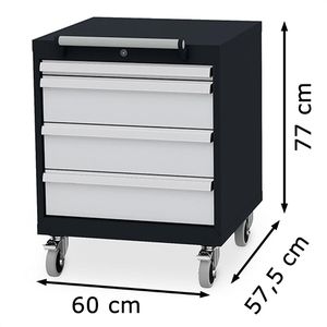 Produktbild für Werkzeugwagen Simplaflex CL6H061030M, leer