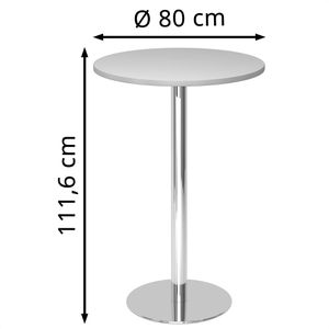 Produktbild für Stehtisch Hammerbacher STH08, lichtgrau