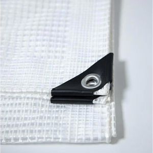 Produktbild für Abdeckplane Casa-Pura Leno, weiß / transparent