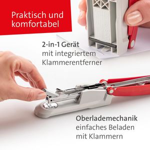 Produktbild für Heftgerät Novus E 20, 60-E2002, inkl. 200 Heftklammern