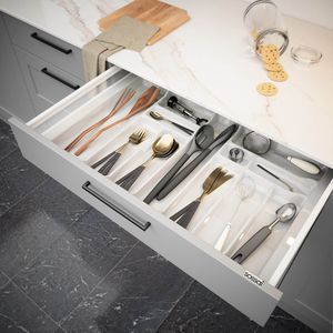 Produktbild für Besteckkasten Sossai Divio, weiß, aus Kunststoff