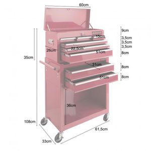 Produktbild für Werkzeugwagen Arebos 4260551586729, leer
