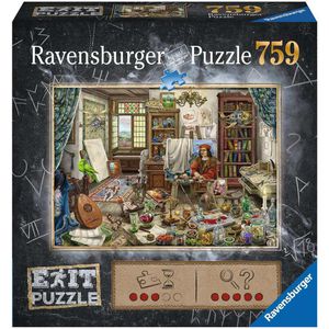 Ravensburger Puzzle 16782, Das Künstleratelier, EXIT Puzzle, ab 12 Jahre, 759 Teile