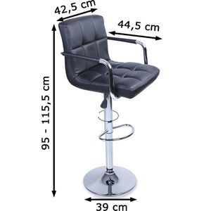 Produktbild für Barhocker Tresko BH-012, drehbar mit Lehne