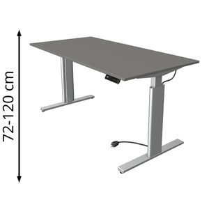 Schreibtisch Kerkmann Move 3 Tube graphit / silber
