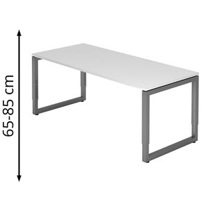 Schreibtisch Hammerbacher R-Serie, weiß / graphit