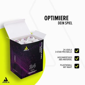 Produktbild für Tischtennisbälle Joola 3-Star Pro*** 40+