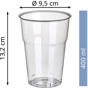 Produktbild für Trinkbecher Papstar 16175 pure glasklar PLA