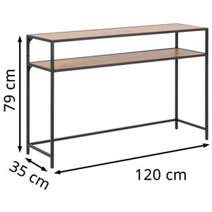 Produktbild für Konsolentisch AC-Design Seaford, schwarz / wildeiche