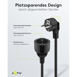 Produktbild für Verlängerungskabel Goobay 93095
