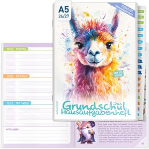 Produktbild für Schülerkalender Häfft Grundschul-Hausaufgabenheft Lama