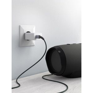 Produktbild für Ladekabel Goobay 49302 Textilkabel, grau, 1m