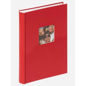 walther-design Fotoalbum ME-111-R Fun, Memoalbum, 24 x 32,5 cm, 100 weiße Seiten für 300 Fotos, rot