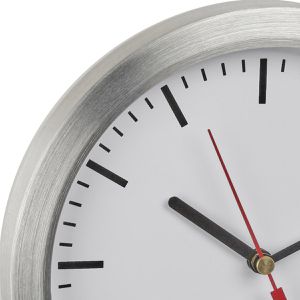 Produktbild für Wanduhr TFA 60.3539.02, Aluminium, analog, Funkuhr