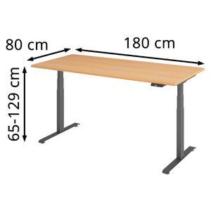 Produktbild für Schreibtisch Böttcher-AG Base Lite, buche / graphit