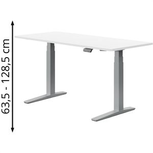 Produktbild für Schreibtisch FlexiSpot E7S-Pro 2026, weiß / grau