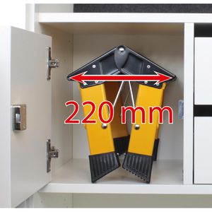 Produktbild für Klapptritt Krause Treppy PlusLine, 130334, gelb, aus Aluminium