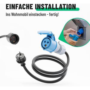 Produktbild für CEE-Adapter Absina 911009, Länge 1,5 m