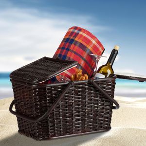 Produktbild für Einkaufskorb Relaxdays 10024176 Picknickkorb, dunkelbraun