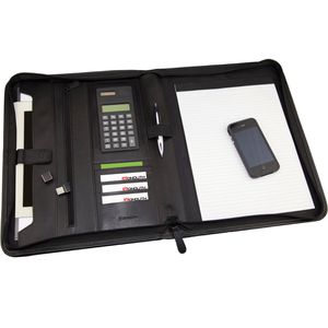 Produktbild für Schreibmappe Monolith 2881 schwarz, Kunstleder