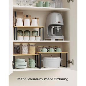 Produktbild für Küchenregal Songmics KCS014B01, braun, 3er Set