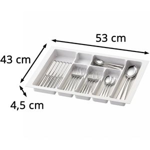 Produktbild für Besteckkasten Sossai Divio, weiß, aus Kunststoff