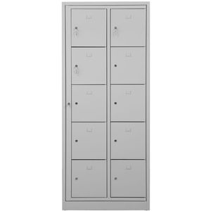 Produktbild für Schließfachschrank G-Office SHC/M.10, lichtgrau