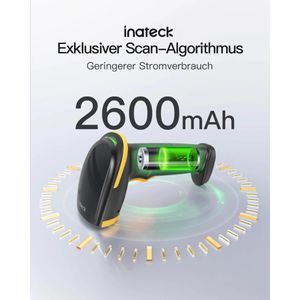 Produktbild für Barcode-Scanner Inateck BCST-23_black, kabellos
