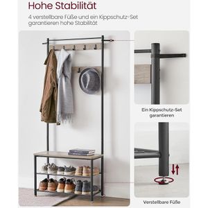 Produktbild für Garderobenständer Vasagle HSR41, schwarz