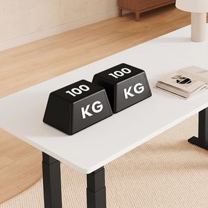 Produktbild für Schreibtisch FlexiSpot E7B Plus, weiß / schwarz