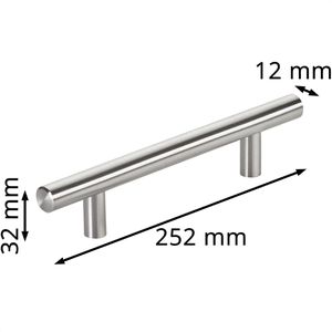 Produktbild für Möbelgriffe SO-TECH G17, silber, aus Edelstahl