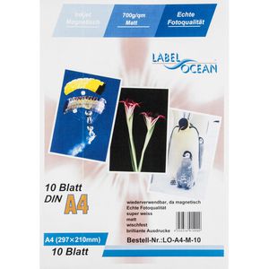 Produktbild für Fotopapier LabelOcean LO-A4-M-10, für Inkjet, A4