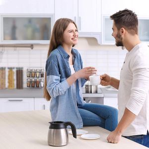 Produktbild für Vorratsglas Relaxdays 10028001 mit Edelstahldeckel