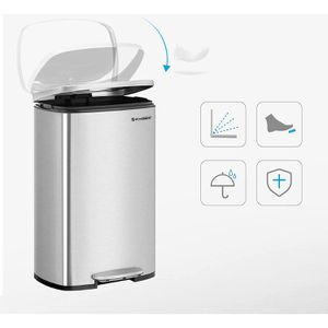 Produktbild für Mülleimer Songmics LTB050E01, silber