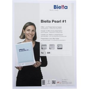 Produktbild für Angebotsmappe Biella Pearl 1, weiß, A4, Karton