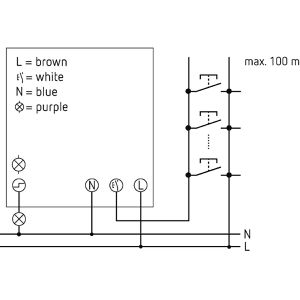 Produktbild für Stromstoßschalter Theben OKTO 540 BN Unterputz