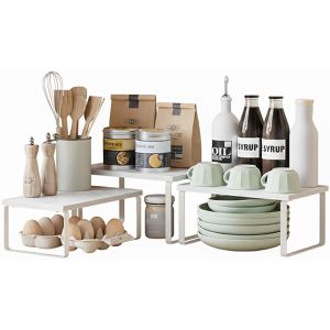 Produktbild für Küchenregal Songmics KCS220W01, weiß, 3er Set