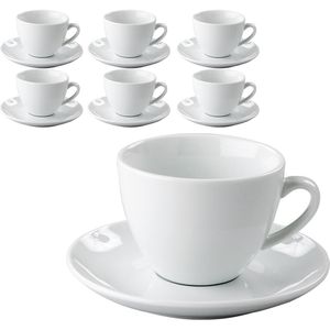 Esmeyer Kaffeetassen Bistro Mit Untertasse 200ml Porzellan Weiss Set 12 Teilig Bottcher Ag