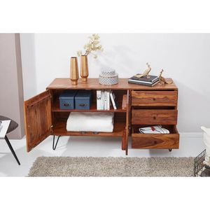 Produktbild für Sideboard Wohnling WL5.349, aus Massivholz, sheesham