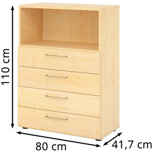 Produktbild für Kombischrank Hammerbacher Serie 9 Advanced, ahorn