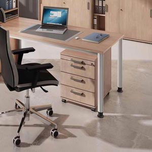 Produktbild für Rollcontainer Hammerbacher Solid, aus Holz, nussbaum