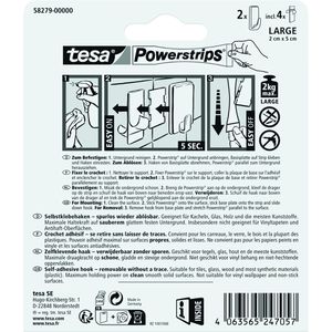 Produktbild für Klebehaken Tesa 58279 Powerstrips Large Eckig