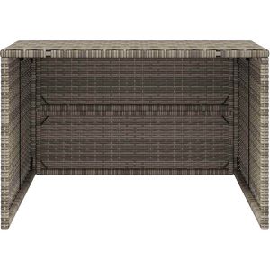 Produktbild für Mähroboter-Garage vidaXL 365406, grau, aus Polyrattan