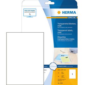 Folienetiketten Herma 4585, transparent matt