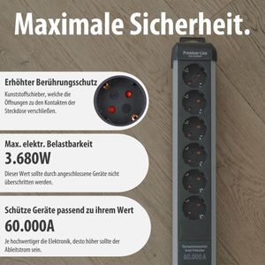 Produktbild für Steckdosenleiste Brennenstuhl Premium Protect, 3m