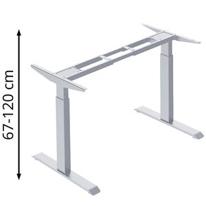 Schreibtischgestell LMG FYED-2-SV, silber, 4 Memoryspeicher